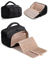 Marscamd Trousse de voyage, ouverture plate pour voir le maquillage facilement et l'organiser.