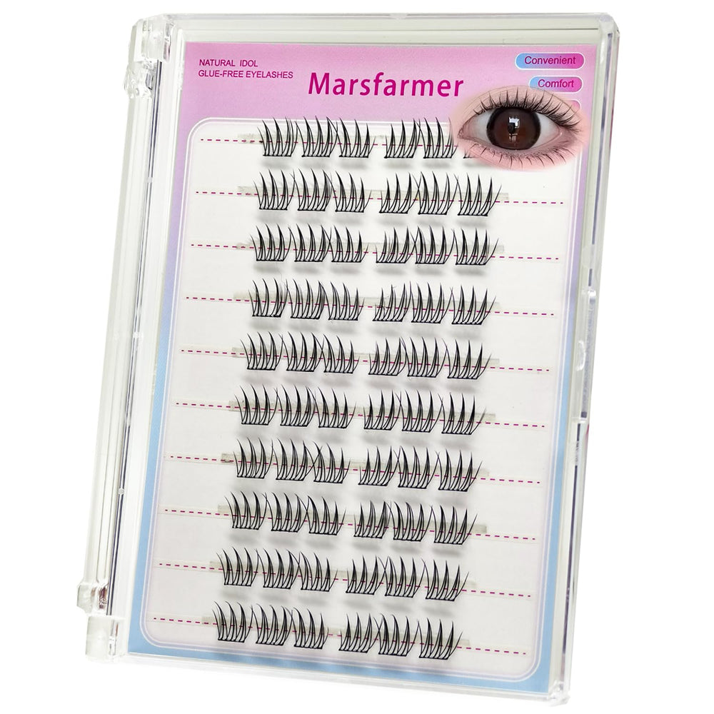 Marsfarmer cils clusters auto-adhésifs 7-9 mm pour un regard volumineux.