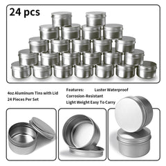 Marsheepy boîtes aluminium 4oz cosmétiques miniatures, finition lustrée.