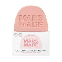 Mars Made Castor Oil Conditioner Bar packshot with zero-waste packaging and nourishment