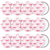 Miroir compact Marsui à noeud rose, pratique pour retouches en déplacement.