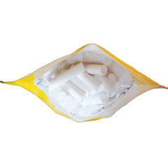 Capuchons blancs Mary Tylor Naturals pour-baume-levres faits maison, présentation propre.