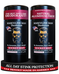 MASCULINE MAN Rocket Man, déodorant stick format voyage pour homme.