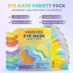 Patchs yeux Maskiss 8 couleurs caféine et rétinol offrent énergie lumineuse.