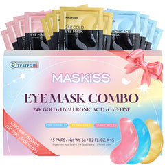 Patchs sous les yeux Maskiss, 15 paires pour un regard plus lumineux et frais