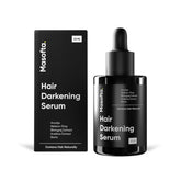 Masofta Serum illustre le noircissement des cheveux pour une couleur plus sombre et naturelle.