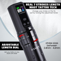 Batteries amovibles Mast Fold2 Pro 2000mAh pour une autonomie longue.