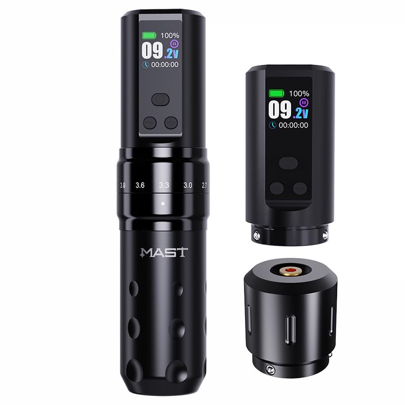 Mast Fold2 Pro tatouage sans fil, autonomie suffisante pour sessions prolongées.