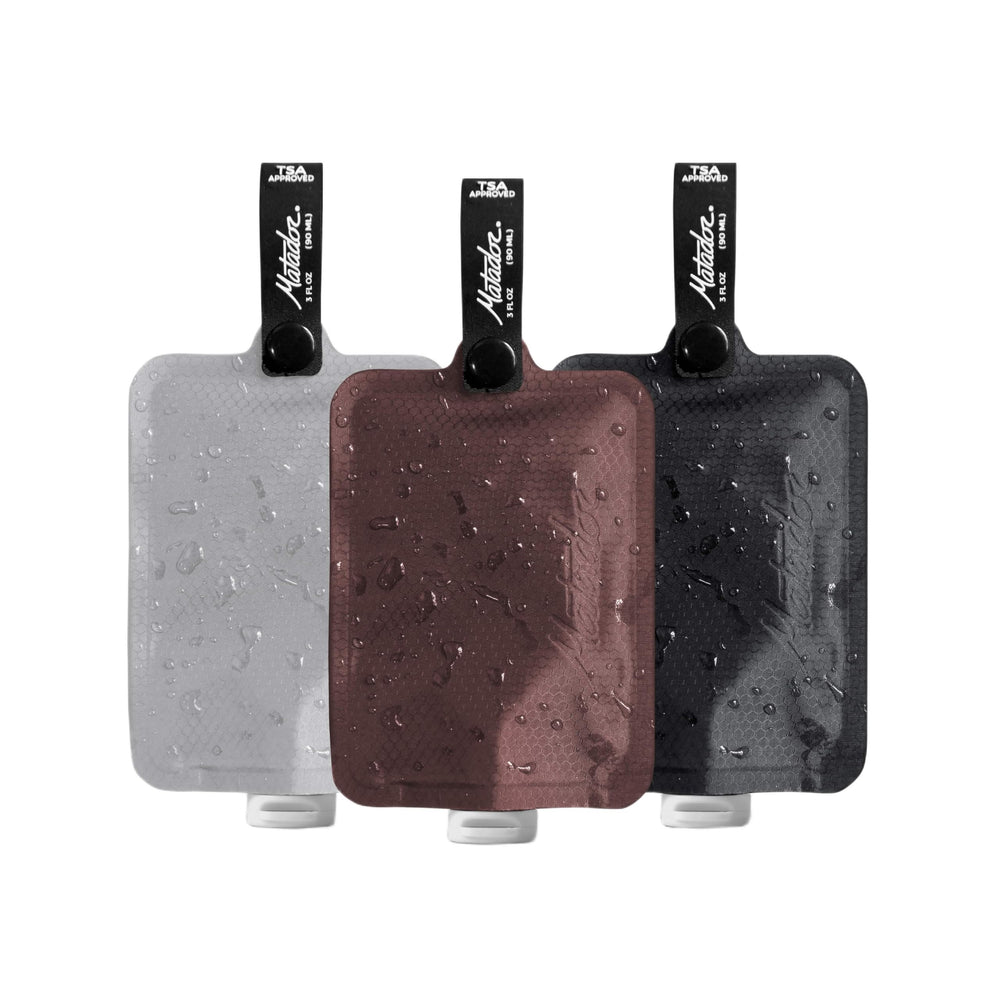 Matador FlatPak : ensemble de bouteilles articles de toilette 3oz, voyage compact.