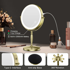 Matekxy miroir avec 3 couleurs et réglage de luminosité pour tous les ambiances.
