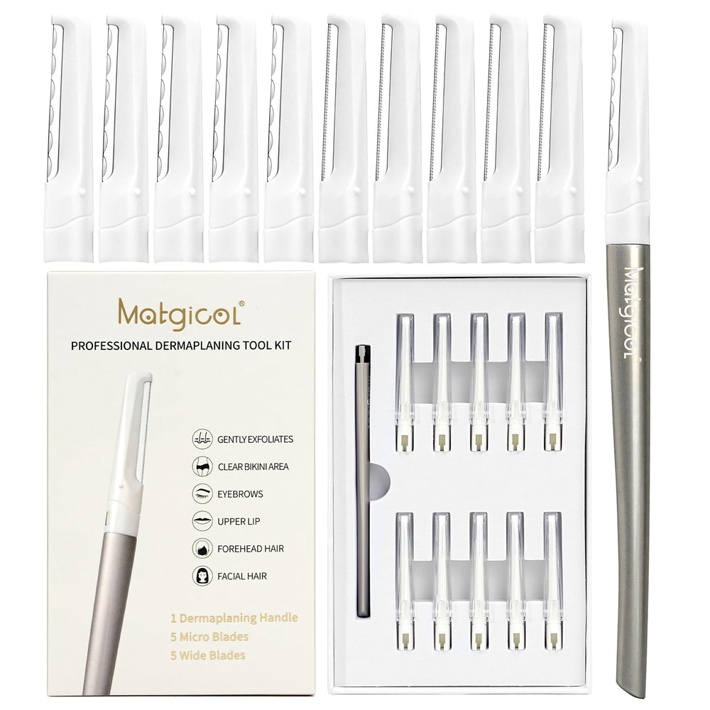 MATGICOL rasoir dermaplaning visage — exfoliation précise et peau lisse.