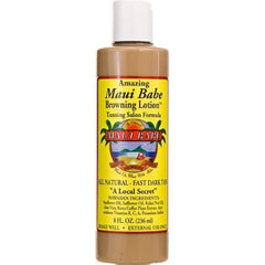 Maui Babe Formule Salon — Bouteille versement, hydratation durable idéale en cabine de bronzage.