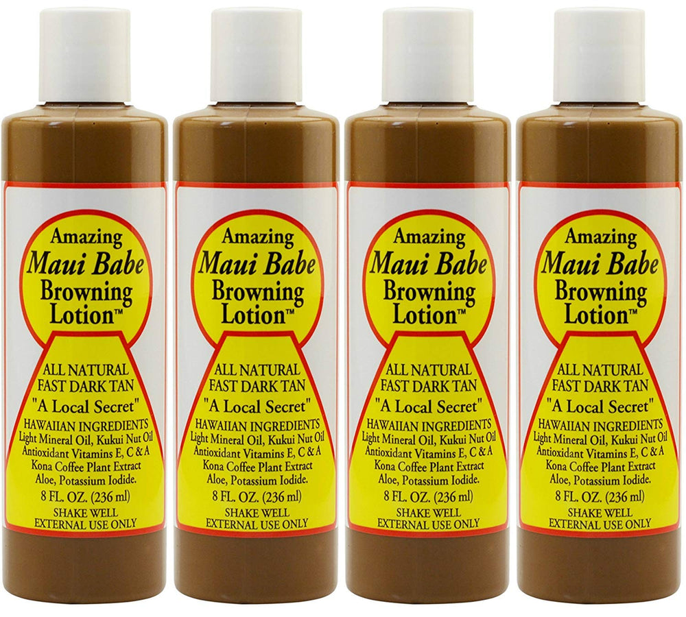 Maui Babe Browning Lotion, bouteille de 8 onces, favorise un bronzage naturel