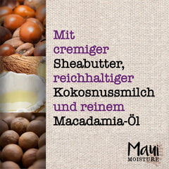 Ingrédients aloé véra et coco dans Maui Moisture, formule nourrissante