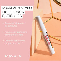 Mavala Mavapen formule vitamine E et F pour assouplir cuticules et contour.