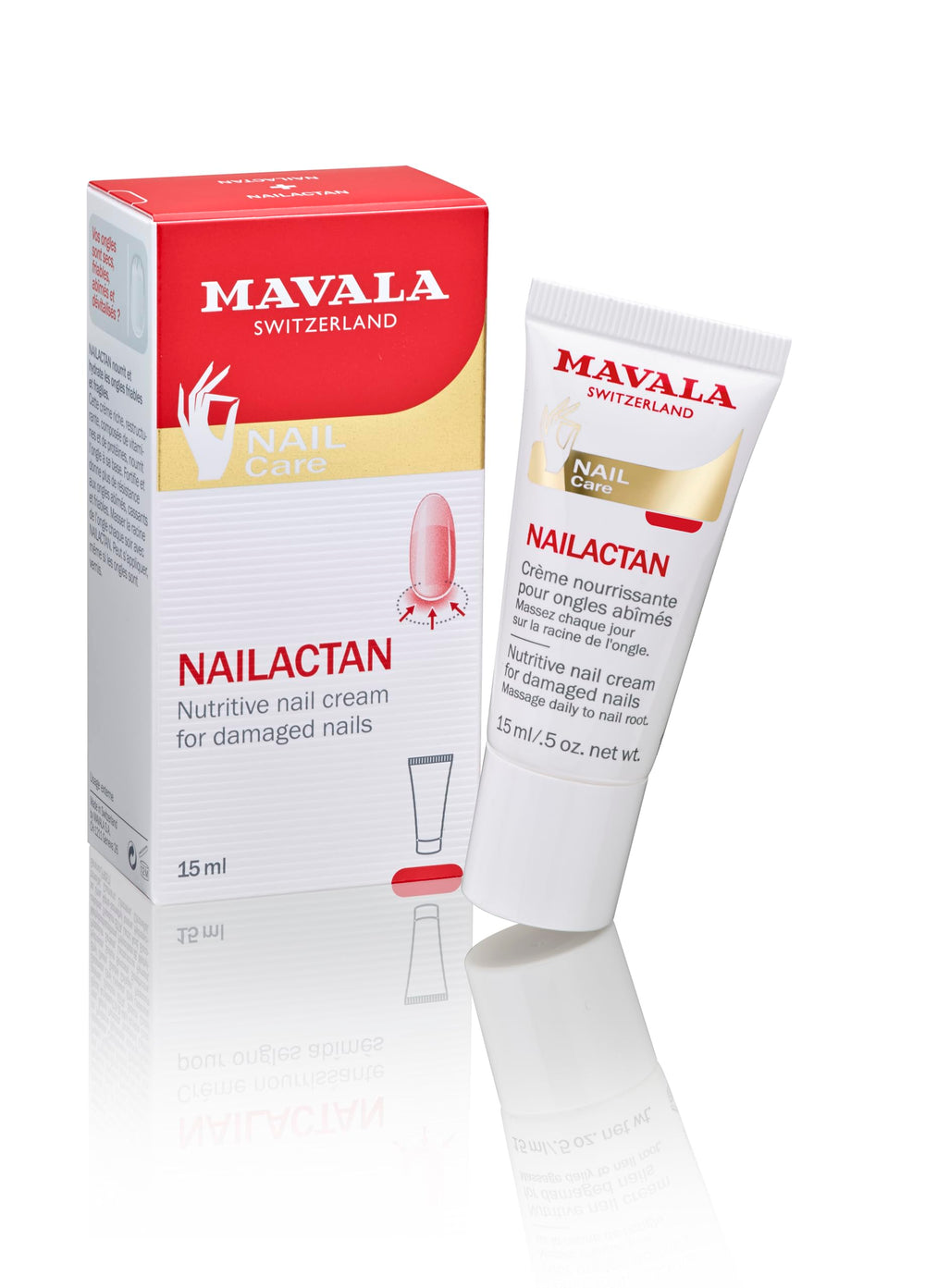 Mavala Nailactan crème nutritive pour ongles endommagés, peut renforcer la fibre.