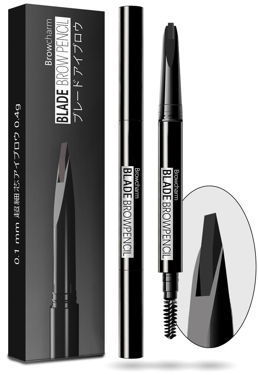 MAVENI Browcharm crayon sourcils ultra-fin 01 noir pour des traits précis.