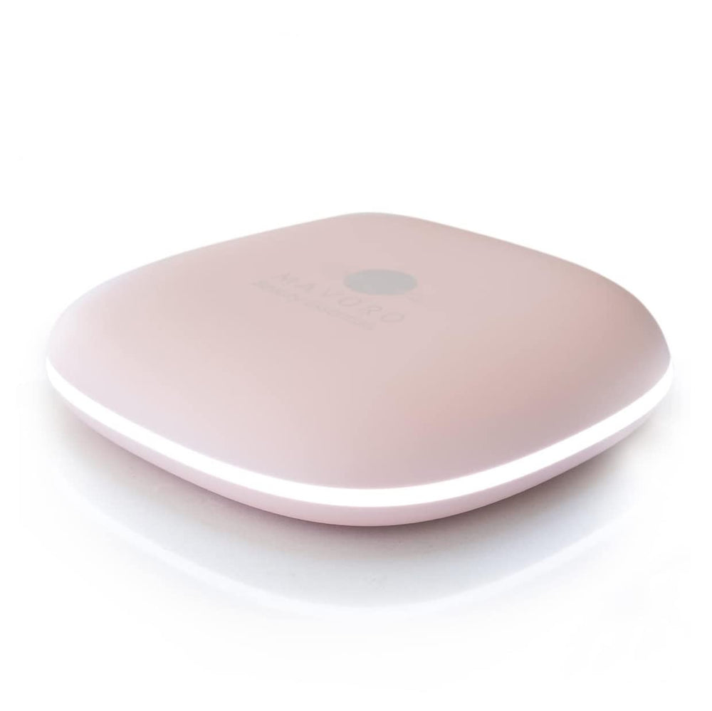 Mavoro LED travel mirror open showing 1x and 10x magnification for precise grooming.