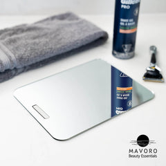 Mavoro miroir douche en acrylique sans cadre, reflet clair et incassable.