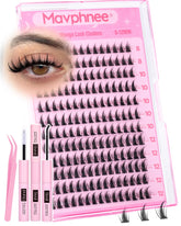 Mavphnee Manga Cils: kit clusters 180 pièces pour une apparence manga équilibrée.