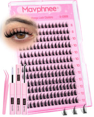 Mavphnee Manga Cils: kit clusters 180 pièces pour une apparence manga équilibrée.