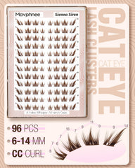 Mavphnee cils regard œil-de-chat gradient 6-14mm pour naturel élégant