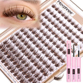 Mavphnee clusters cils brun wispy pour un regard naturel et durable.
