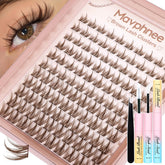 Cils bruns en clusters mavphnee 10-16mm pour volume naturel.
