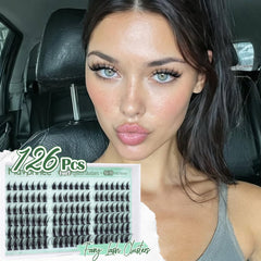 Clusters cils épineux texture Mavphnee pour un look volumineux et naturel.