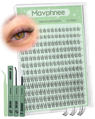 Mavphnee ensemble extensions cils naturels 8-12mm, volume discret pour quotidien