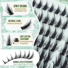 Fibre coréenne douce Mavphnee pour des cils ultra légers et confortables.
