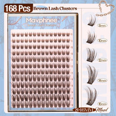 Mavphnee ensemble cils bruns naturels, effet oeil-chat, regard audacieux en un clin d'œil.