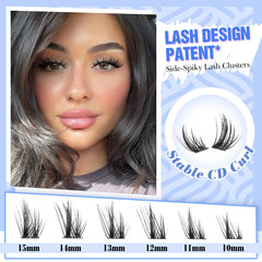 Mavphnee Manga Lash Clusters oeil-chat courbe CD, lifting naturel et élégant.