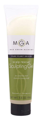 Max Green Alchemy — Bouteille gel-coiffant vegan offrant tenue durable et mouvement naturel.