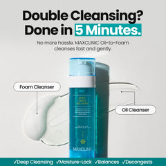 MAXCLINIC - Texture mousse légère qui se forme avec l’eau pour un nettoyage doux.