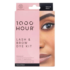 MaxRelief Brow Color Kit Noir, emballage élégant, couleur longue tenue pour les sourcils.