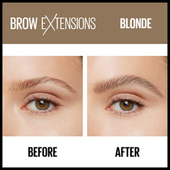 MAYBELLINE Brow Extensions Crayon Fibre Sourcils Brun Doux, rendu naturel.