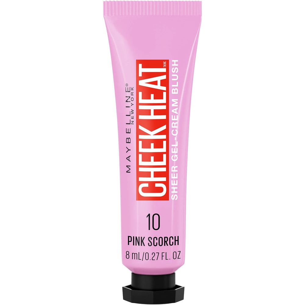Maybelline Cheek Heat offre une texture gel-creme legere sur peau pour un eclat naturel.