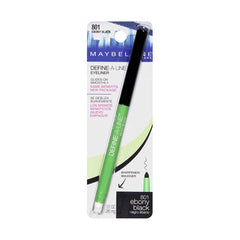 Maybelline Define-A-Line Eyeliner Ebony Black embout précis pour un tracé net.