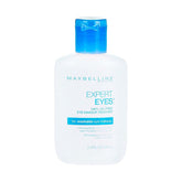 Maybelline Expert Eyes, démaquillant yeux sans huile en bouteille, nettoyage en douceur.