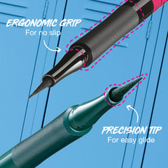MAYBELLINE Eyestudio Master Precise, grip ergonomique pour application fluide.