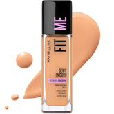 Maybelline Fit Me fond de teint emballage pratique, facilite le choix de la teinte.
