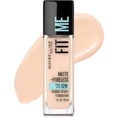 Maybelline Fit Me Matte Poreless: le flacon présente une base naturelle sans huile.