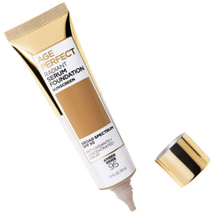Texture légère Maybelline Sérum Radiant SPF 50 pour peau mature.