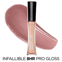 MAYBELLINE Infallible 8H gloss embout Petit Coeur — application précise et fini lisse.