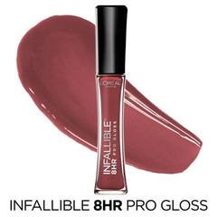 Maybelline Infallible 8H gloss Sangria – applicateur Petit Coeur pour tracé précis.
