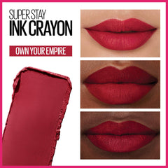 Maybelline Super Stay Ink Crayon texture matte qui tient longtemps sans bavure.