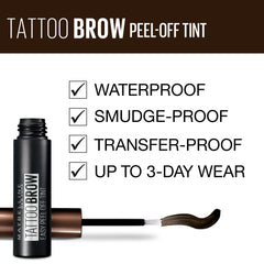 Maybelline Sourcils Tattoo Gel avant-après, effet naturel et durable.