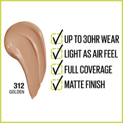 Maybelline Super Stay application rapide du teint pour un rendu homogène.