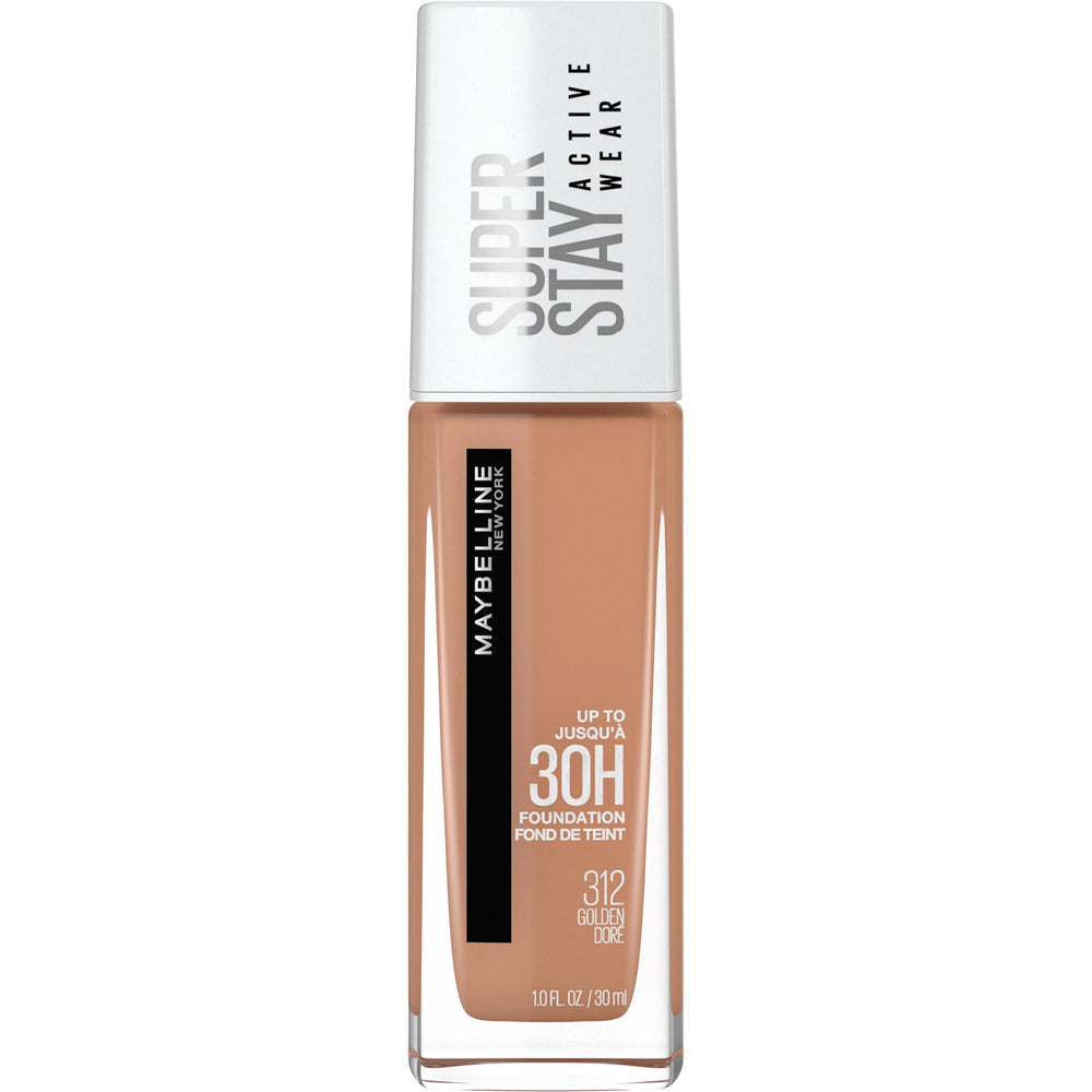 Maybelline Super Stay fond de teint liquide dans le flacon, tenue longue durée possible.